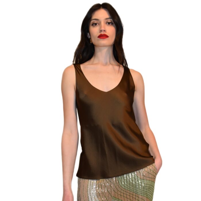 Canotta In Raso moro ANITIE'