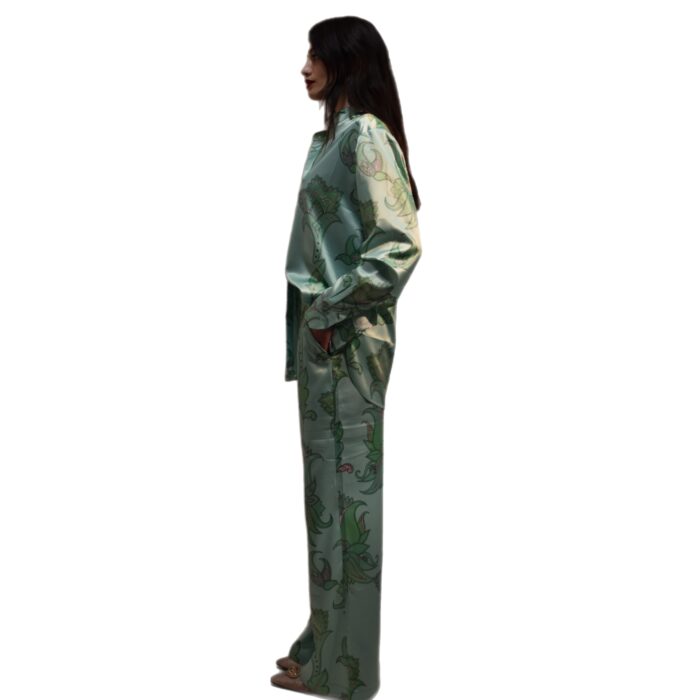 Pantaloni palazzo In raso di viscosa Stampata ANTONELLA BRAVI