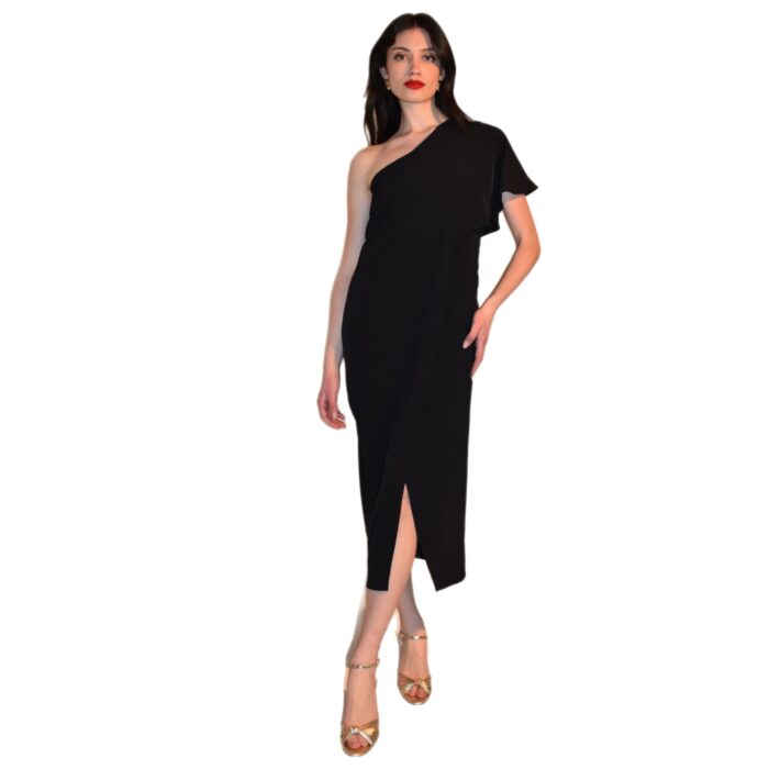 Abito monospalla con pannello asimmetrico ANITIE’