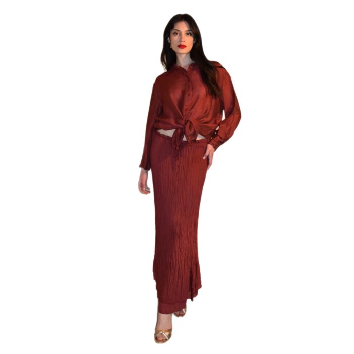 Camicia in misto lino stropicciato ANITIE'