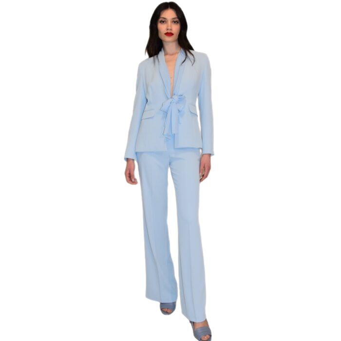 Tailleur in cady con sciarpetta ANITIE'