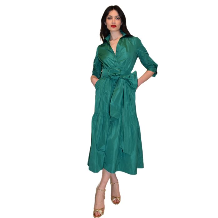 Abito a balze in taffetà ALBA CONDE