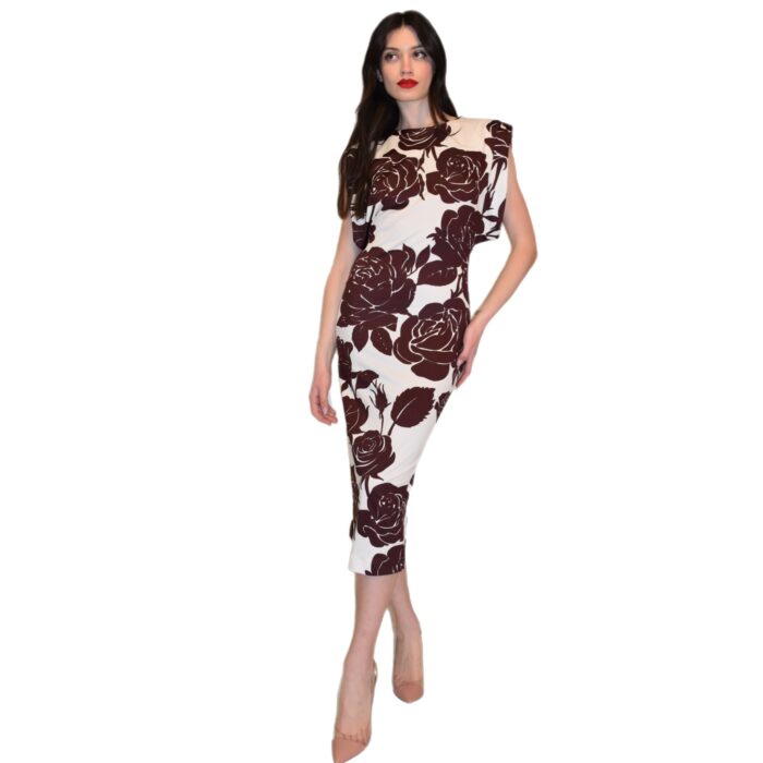 Abito in jersey stampa rose GM by GAI MATTIOLO