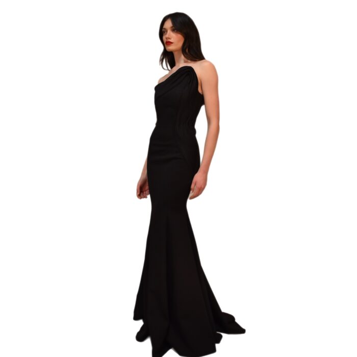 Abito lungo a sirena dal design scultoreo META 4