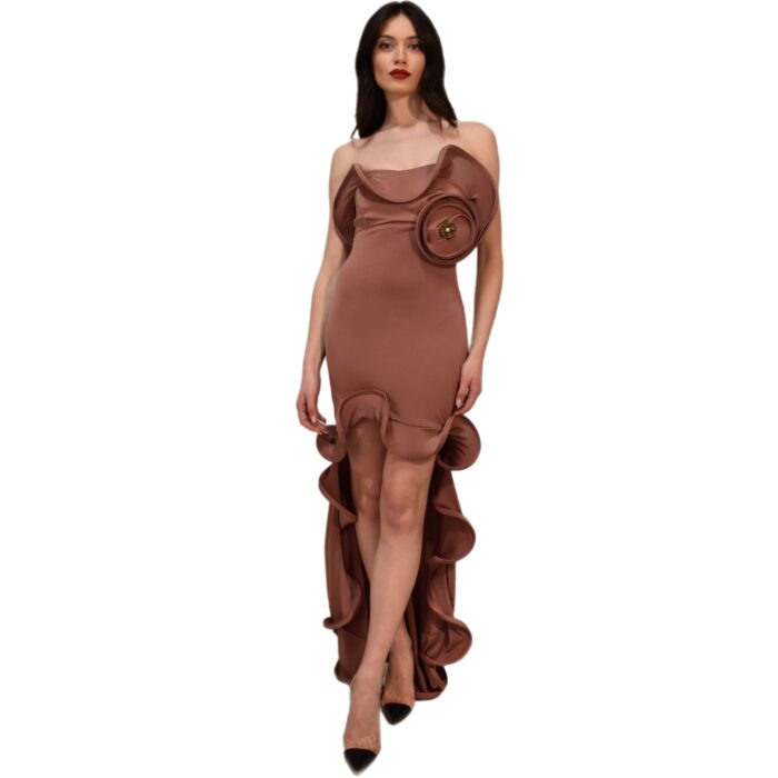 Abito senza spalline dal design scultoreo TASSOS