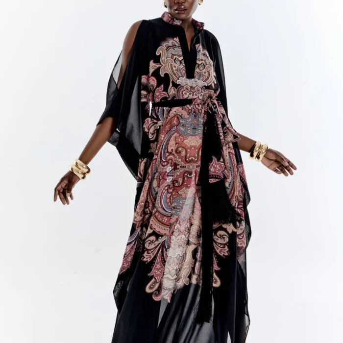 Abito Caftano Lungo In Georgette Fantasia oriental ATELIER LEGORA