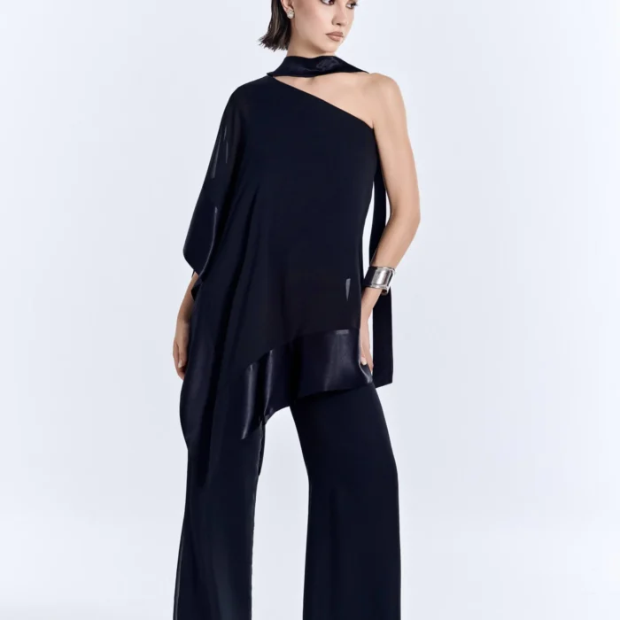 Completo pantalone con blusa fluida monospalla ATELIER LEGORA