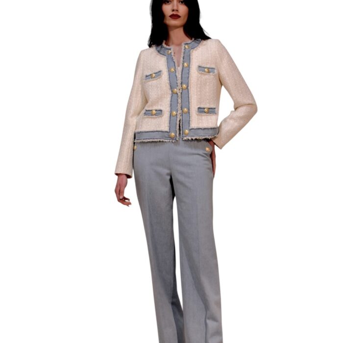 Jeans largo a vita alta con bottoni WEILL PARIS