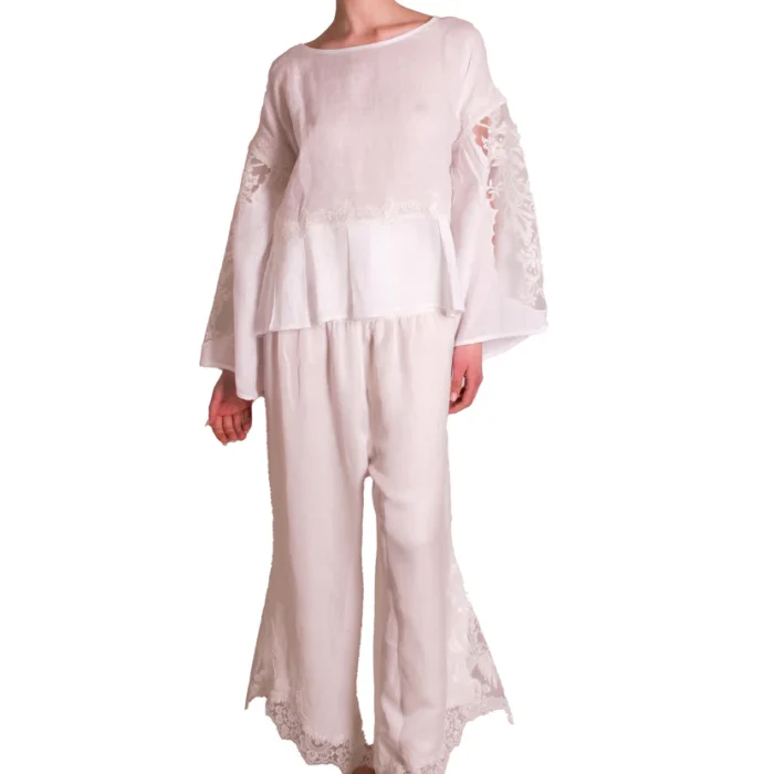 Pantaloni palazzo Con dettaglio Di Pizzo MAURIZIO