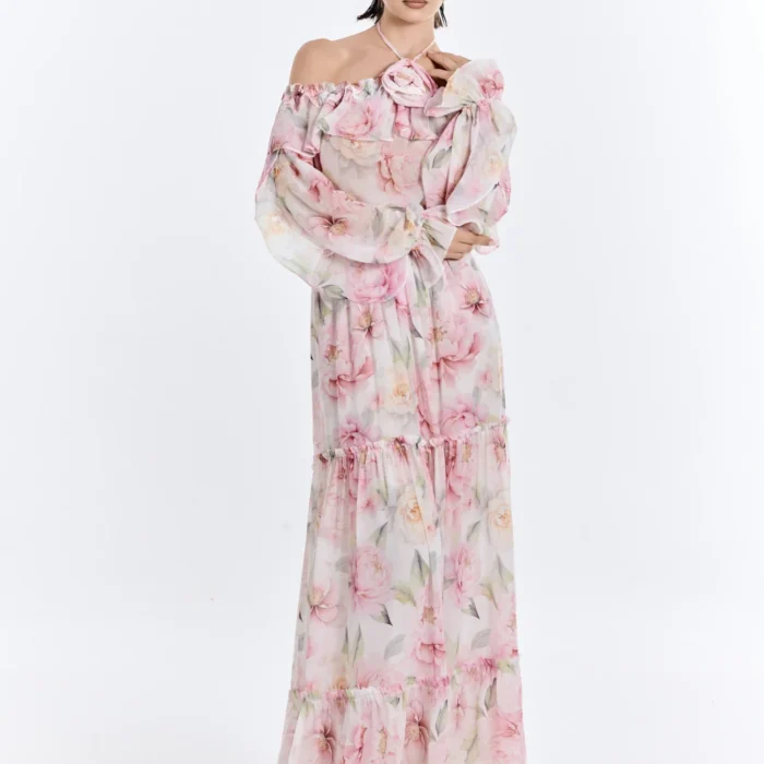 Completo con gonna a balze stampa floreale ATELIER LEGORA
