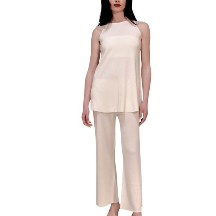 Top lungo in maglia compatta con scollo all'americana SITA MURT