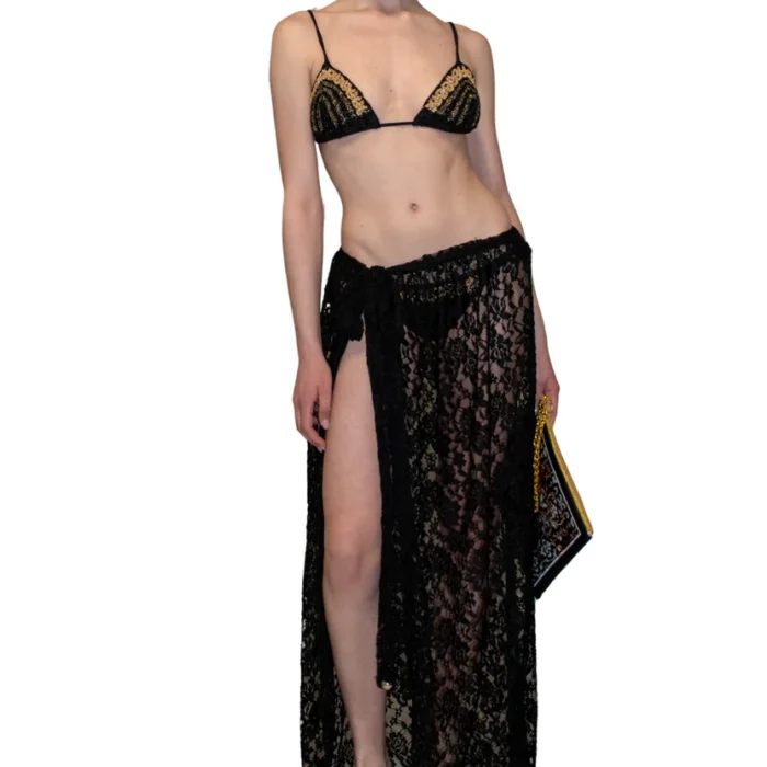 Pareo gonna in pizzo nero ILARIA VITAGLIANO
