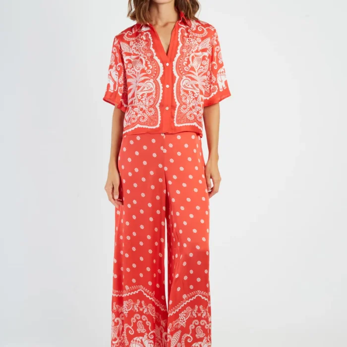 Completo pantalone in viscosa stampata DERHY