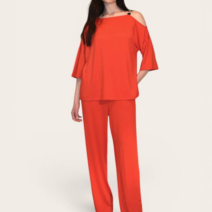Completo pantalone in jersey con t-shirt asimmetrica GM by GAI MATTIOLO