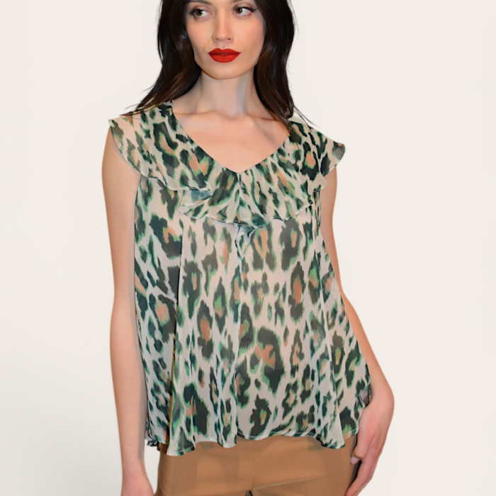Blusa in georgette maculata GM by GAI MATTIOLO