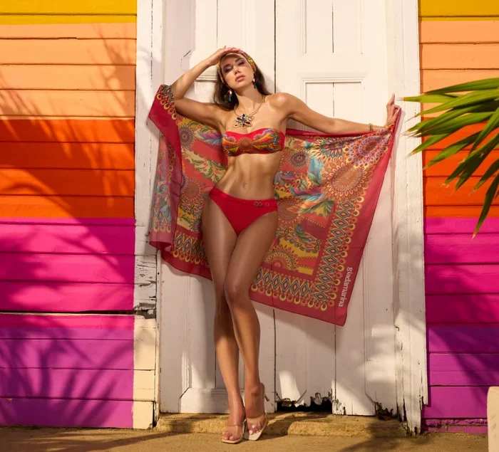 Pareo in georgette stampa rio de janeiro GIADAMARINA