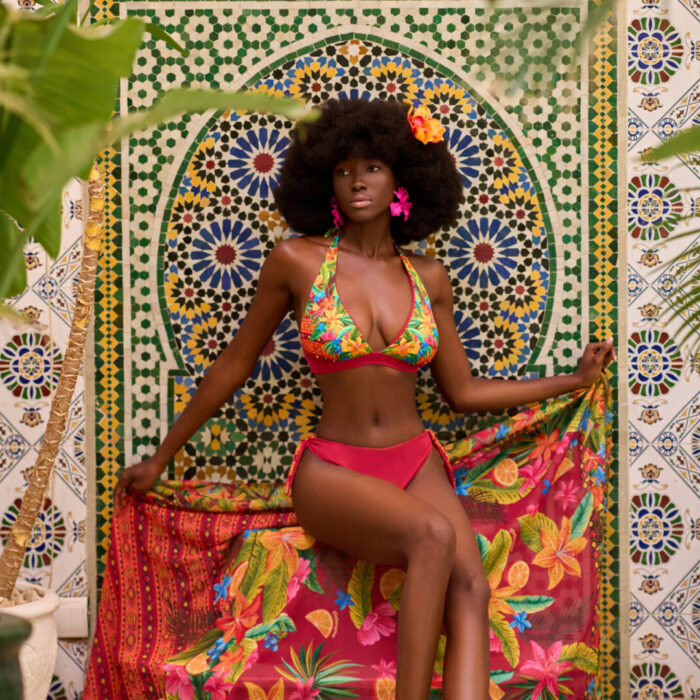 Costume bikini fantasia mosaico senza ferretto GIADAMARINA