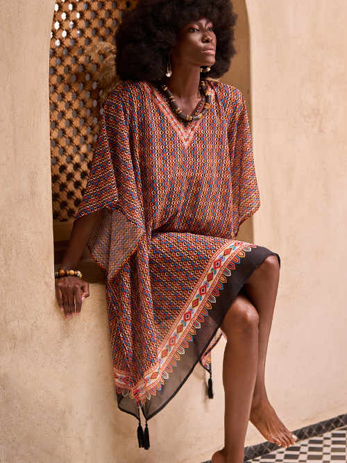 Kimono corto fantasia tribale GIADAMARINA