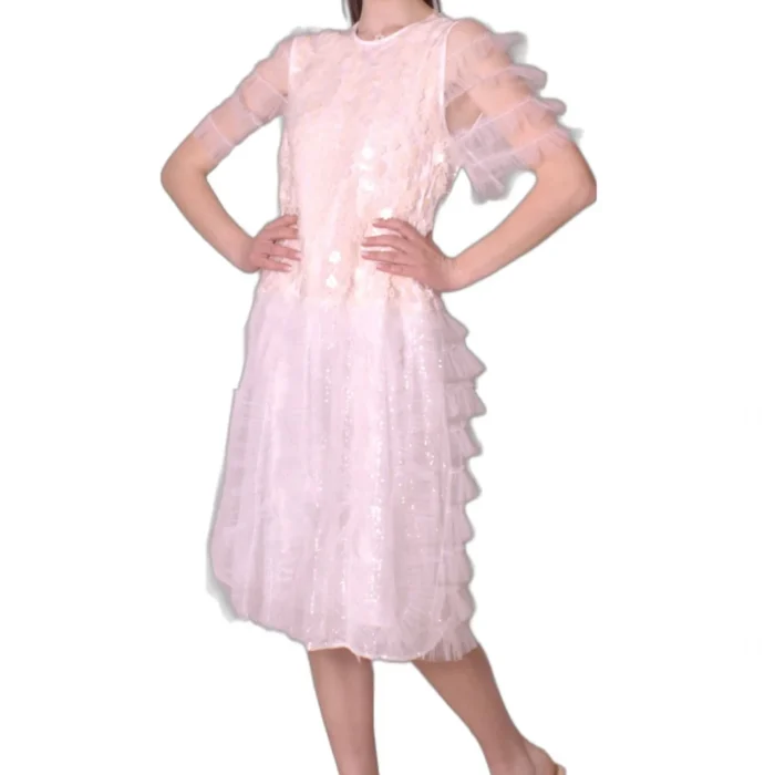 Abito Di Tulle Con Applicazione Floreale DISAYA
