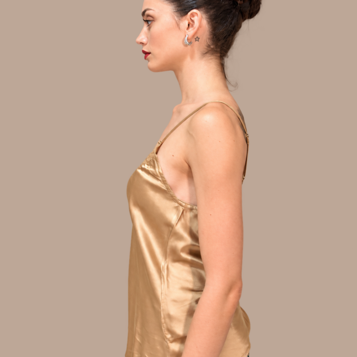 Top In Raso beige dettagli in pizzo LAFTY LIE