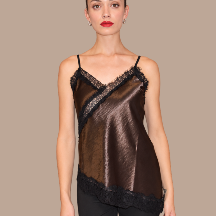 Top  In Raso con inserti di pizzo Z.O.E.