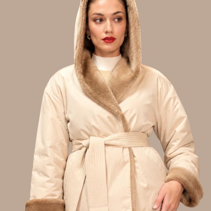 Giacca di nylon reversibile con ecopelliccia VIOLANTI