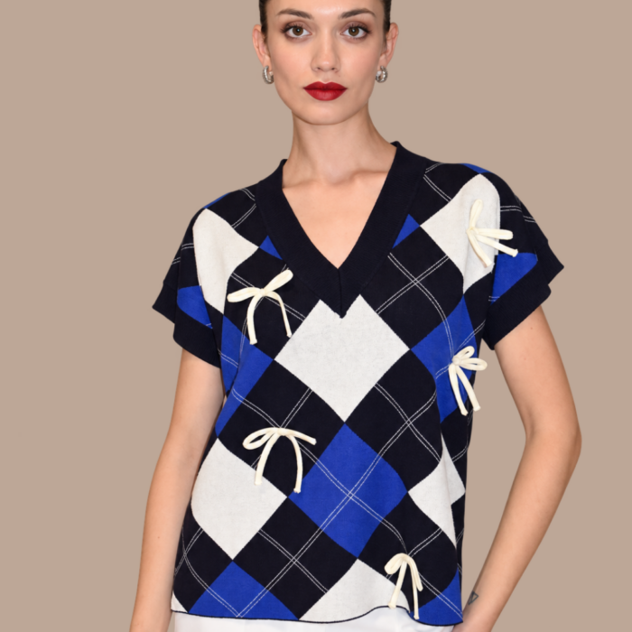 Maglia a rombi con fiocchetti Z.O.E.