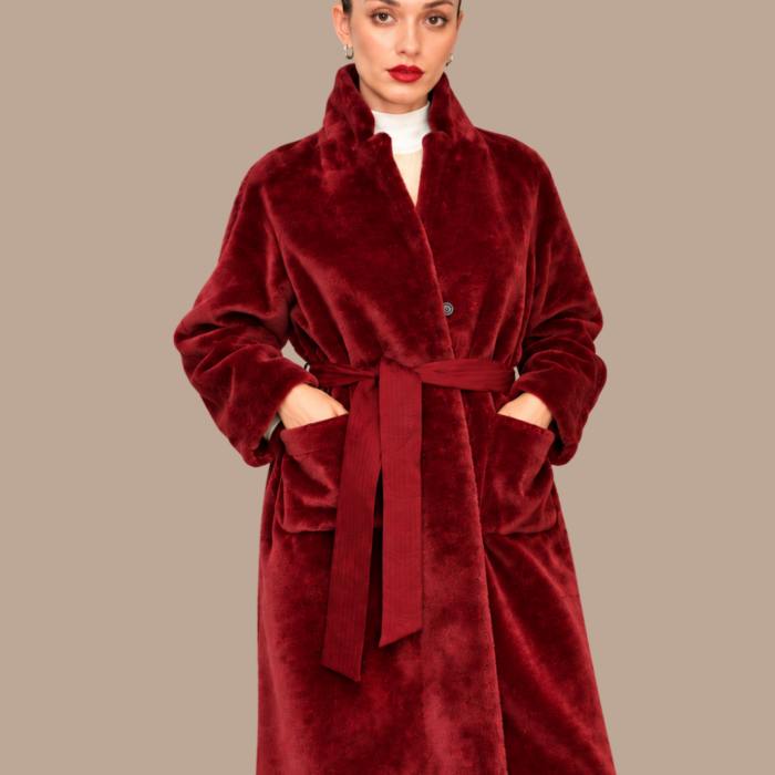 Cappotto teddy lungo a vestaglia VIOLANTI