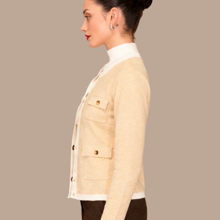 Cardigan con bordi a contrasto LAFTY LIE