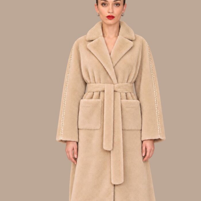 Cappotto a doppio petto misto lana e alpaca PREGIO Couture