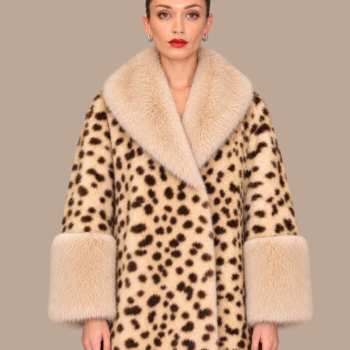 Cappotto in ecopelliccia maculata VIOLANTI